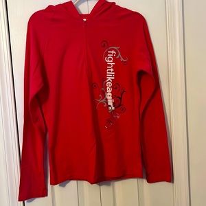 Female empowerment hooded long sleeve tee